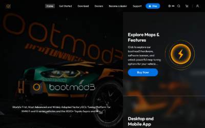 Top of the website for bootmod3