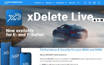 Top of the website for xAutomotive