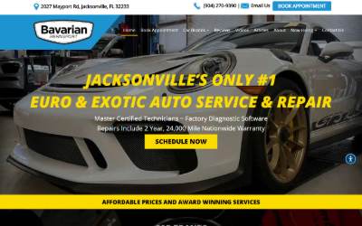 Top of the website for Bavarian Rennsport
