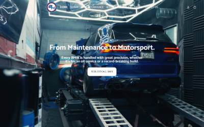 Top of the website for Bimmer Hub of Roselle Park