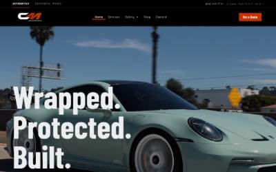 Top of the website for California Motorsports