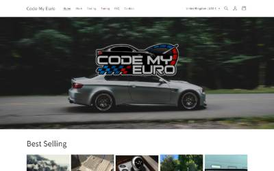 Top of the website for Code My Euro