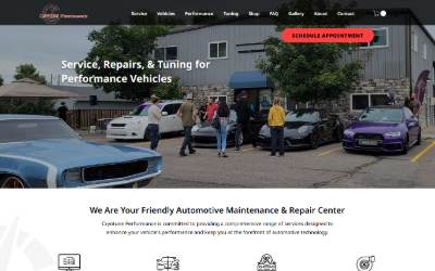 Top of the website for Cryotune Performance LLC