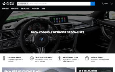 Top of the website for Defined Coding (Munich Power)