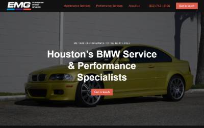 Top of the website for European Motor Gruppe