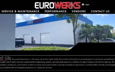 Top of the website for Eurowerks