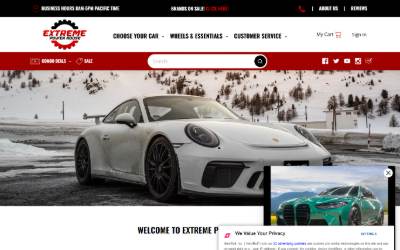 Top of the website for Extreme Power House