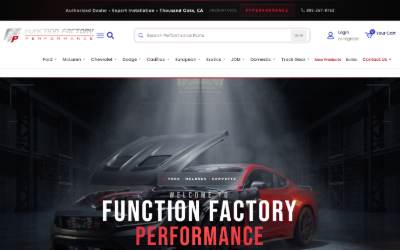 Top of the website for Function Factory Performance