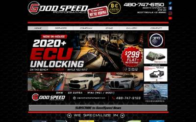 Top of the website for GoodSpeed Performance Lab