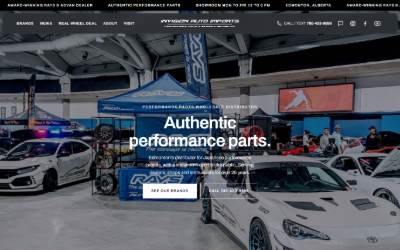 Top of the website for INVISION AUTO IMPORTS