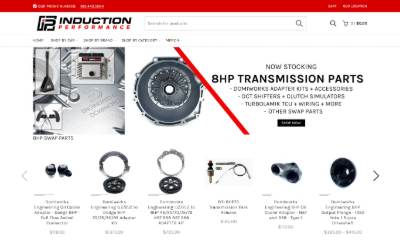 Top of the website for Induction Performance