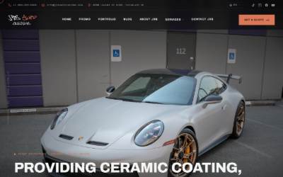 Top of the website for JRS Vehicle Customs & Auto Design