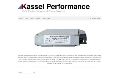 Top of the website for Kassel Performance
