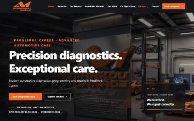 Top of the website for MARKOU C. AUTO TECH LTD