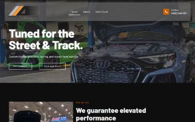 Top of the website for Midwest Autosports
