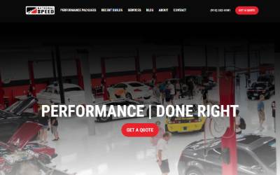 Top of the website for National Speed Inc