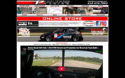 Top of the website for PURE Tuning