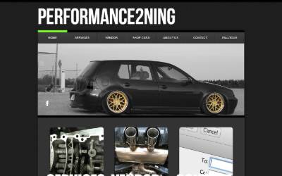 Top of the website for Performance2ning