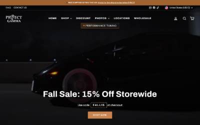 Top of the website for Project Gamma
