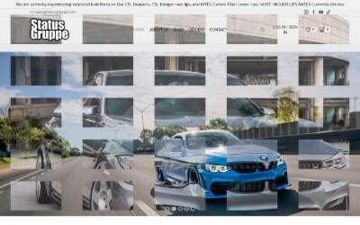 Top of the website for Status Gruppe