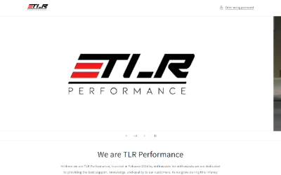 Top of the website for TLR Performance