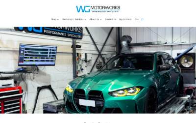 Top of the website for WG Motorworks
