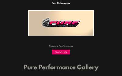 Top of the website for Pure Performance