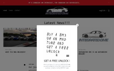 Top of the website for INTEGRATED DME