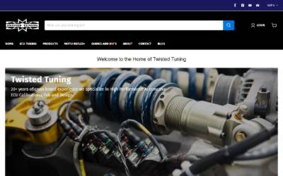 Top of the website for Twisted Tuning