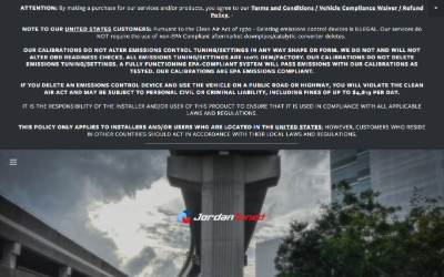 Top of the website for Jordan Tuned LLC