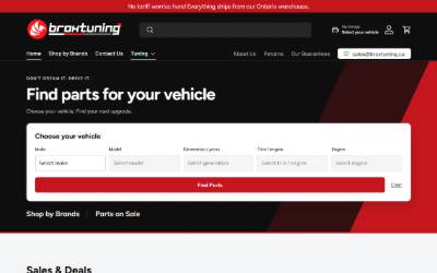 Top of the website for BroxTuning