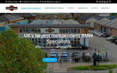 Website preview for Grosvenor Motor Company