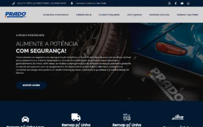 Website preview for Prado Powerchips LTDA