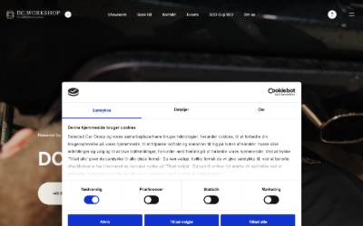 Website preview for DC Workshop ApS