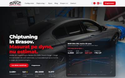 Website preview for AMC MOTORSPORT