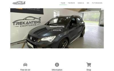 Website preview for Trekantens Chiptuning