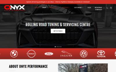 Website preview for Onyx Performance LTD