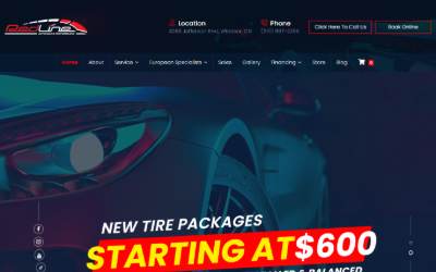 Top of the website for Redline Autohaus & Performance