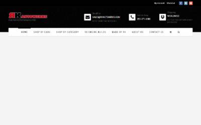 Top of the website for RK Autowerks