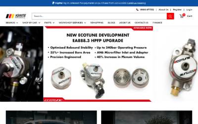 Website preview for Ignite Performance Automotive LTD