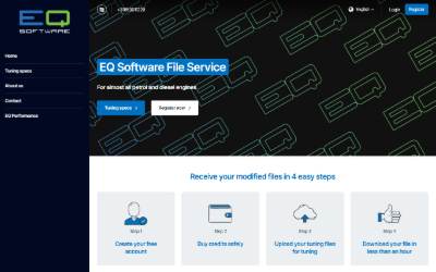 Website preview for EQ Software