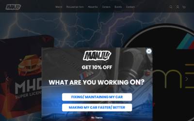 Top of the website for Manji