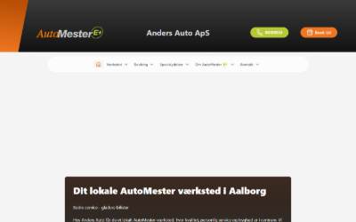 Website preview for Anders Auto ApS