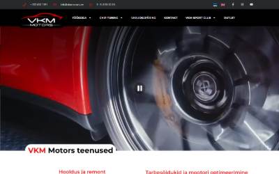 Website preview for VKM Motors OÜ