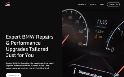 Website preview for Glasgow BMW Mini specialists LTD