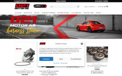 Website preview for 021motor AB