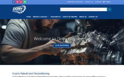 Top of the website for Dony Engineering LTD