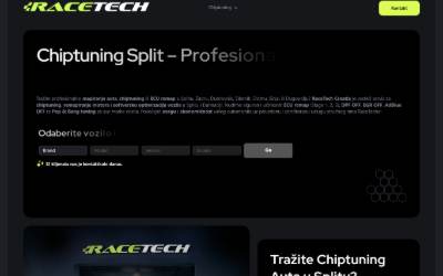 Website preview for racetech performance D.o.o