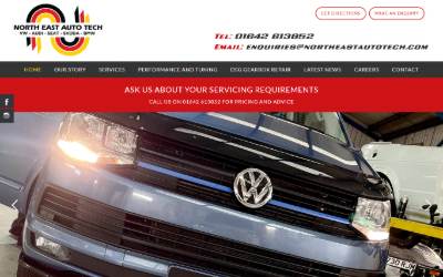 Website preview for North East Auto Tech