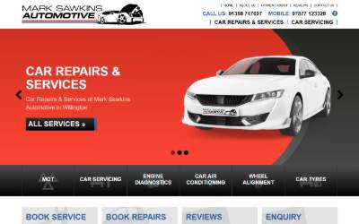Website preview for Marks Sawkins Automotive